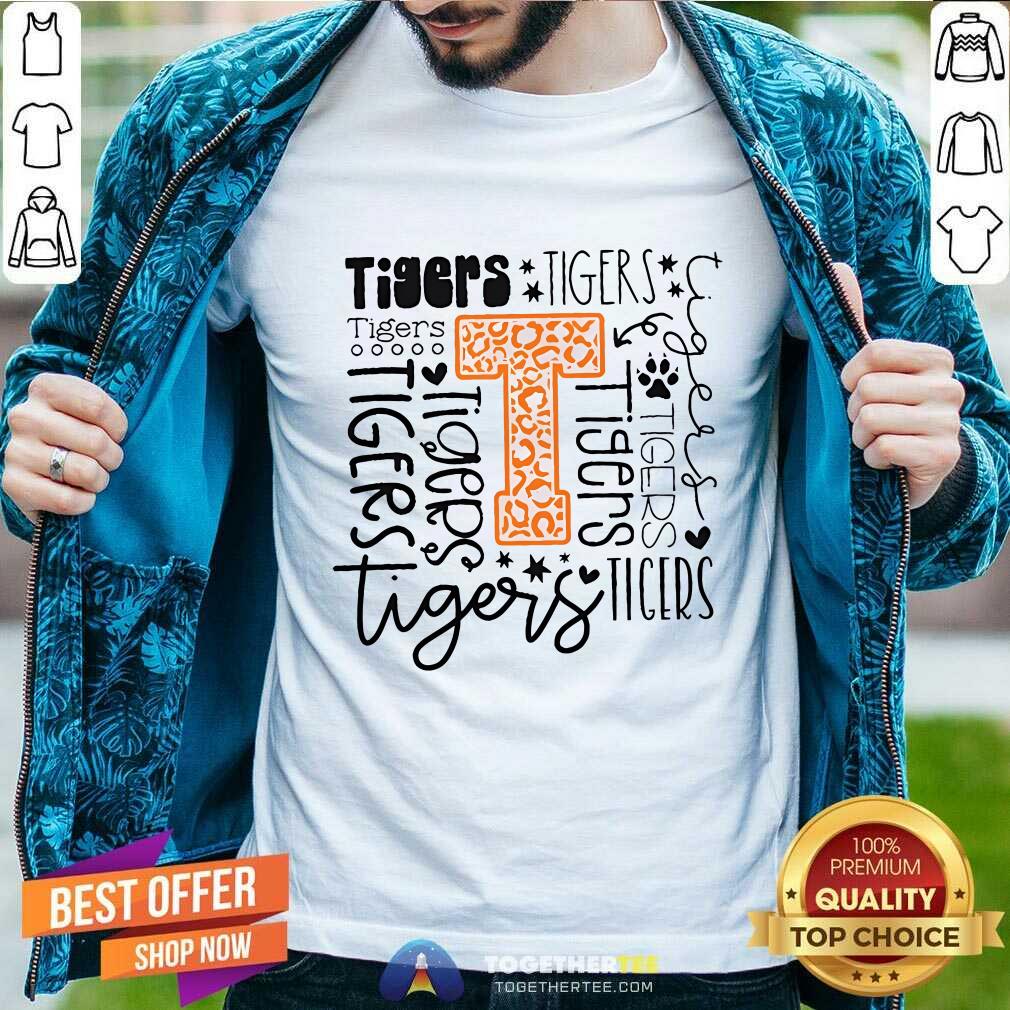 Funny Personalized Colorful Leopard Mascot Teacher T-Shirt