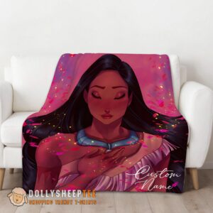 Alternative view of Perfect Happy Whispers Of The Wind Pocahontas Colors Of The Wind Blanket Fleece Customized Blanket