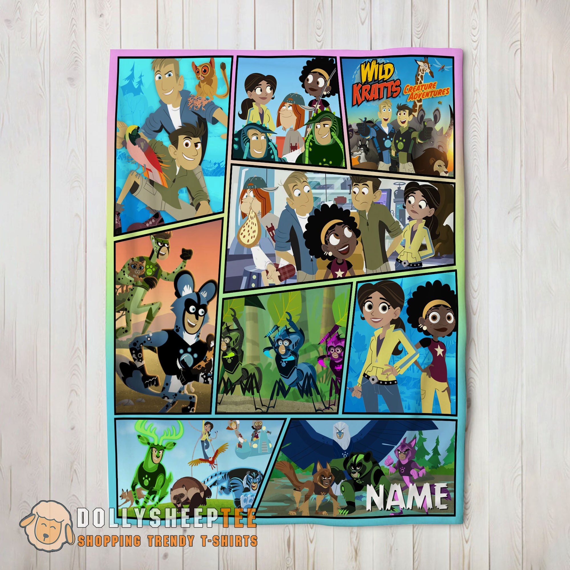 Perfect Happy Wild Kratts Creature Adventures Collage Blanket Fleece Customized Blanket