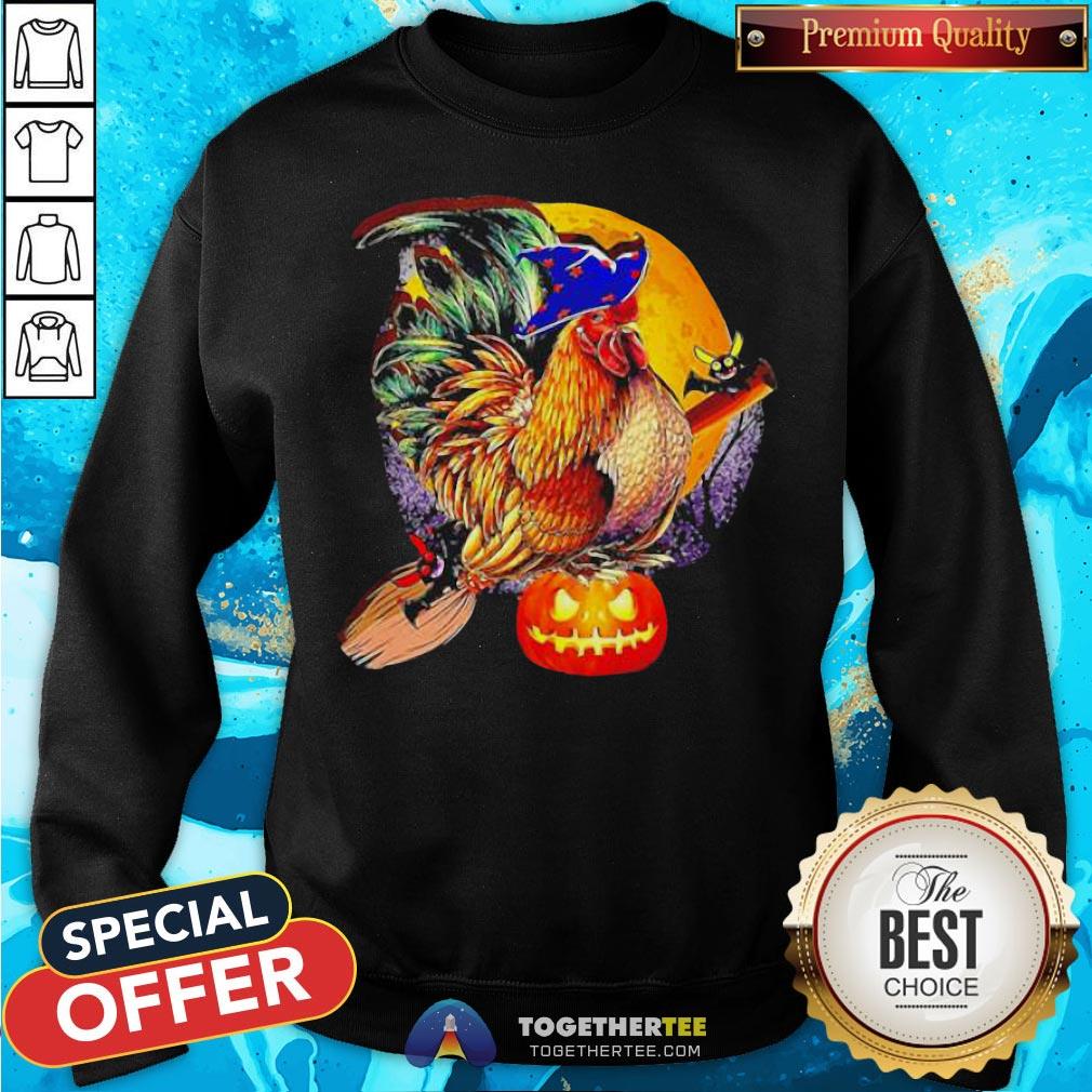 Nice Rooster Witch Happy Halloween Shirt - Image 4