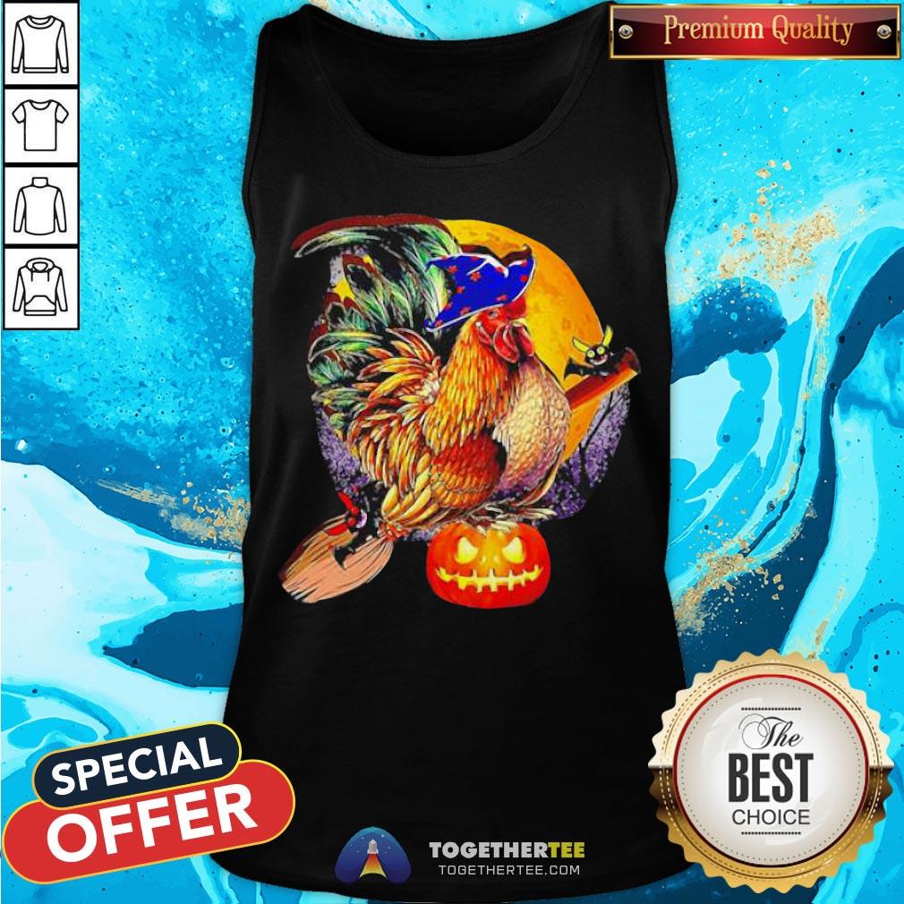 Nice Rooster Witch Happy Halloween Shirt - Image 3