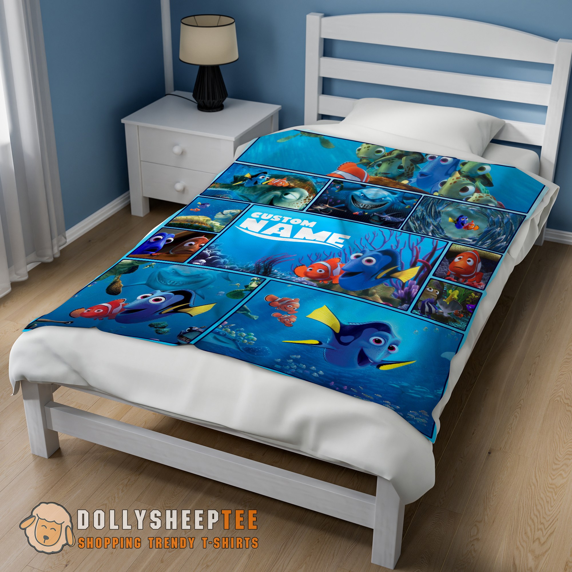 Perfect Disney Pixar Cartoon Finding Nemo With Dory Velveteen Cute Blanket Fleece Customized Blanket - Image 2