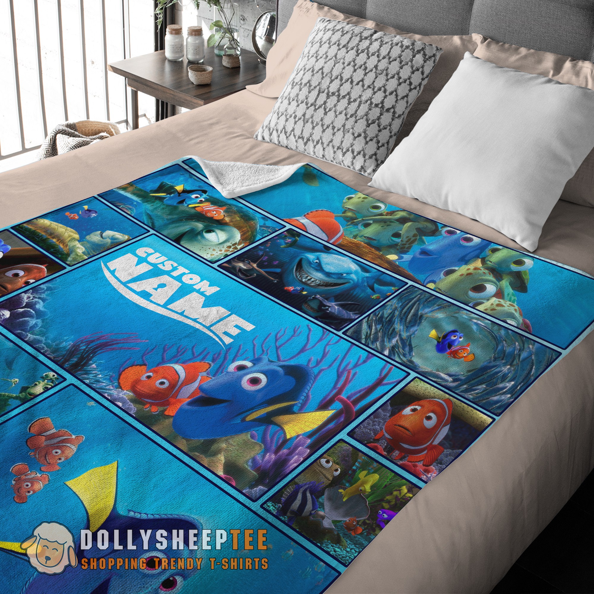 Perfect Disney Pixar Cartoon Finding Nemo With Dory Velveteen Cute Blanket Fleece Customized Blanket - Image 3