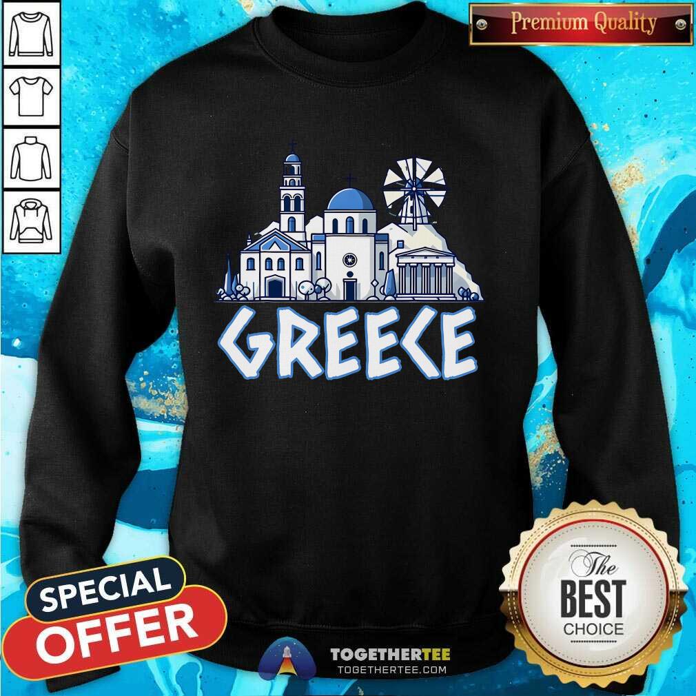 Good Greece Greek Island Vacation Souvenir Santorini Myconos Kos T-Shirt - Image 5