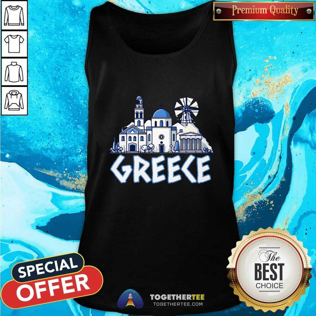 Good Greece Greek Island Vacation Souvenir Santorini Myconos Kos T-Shirt - Image 2