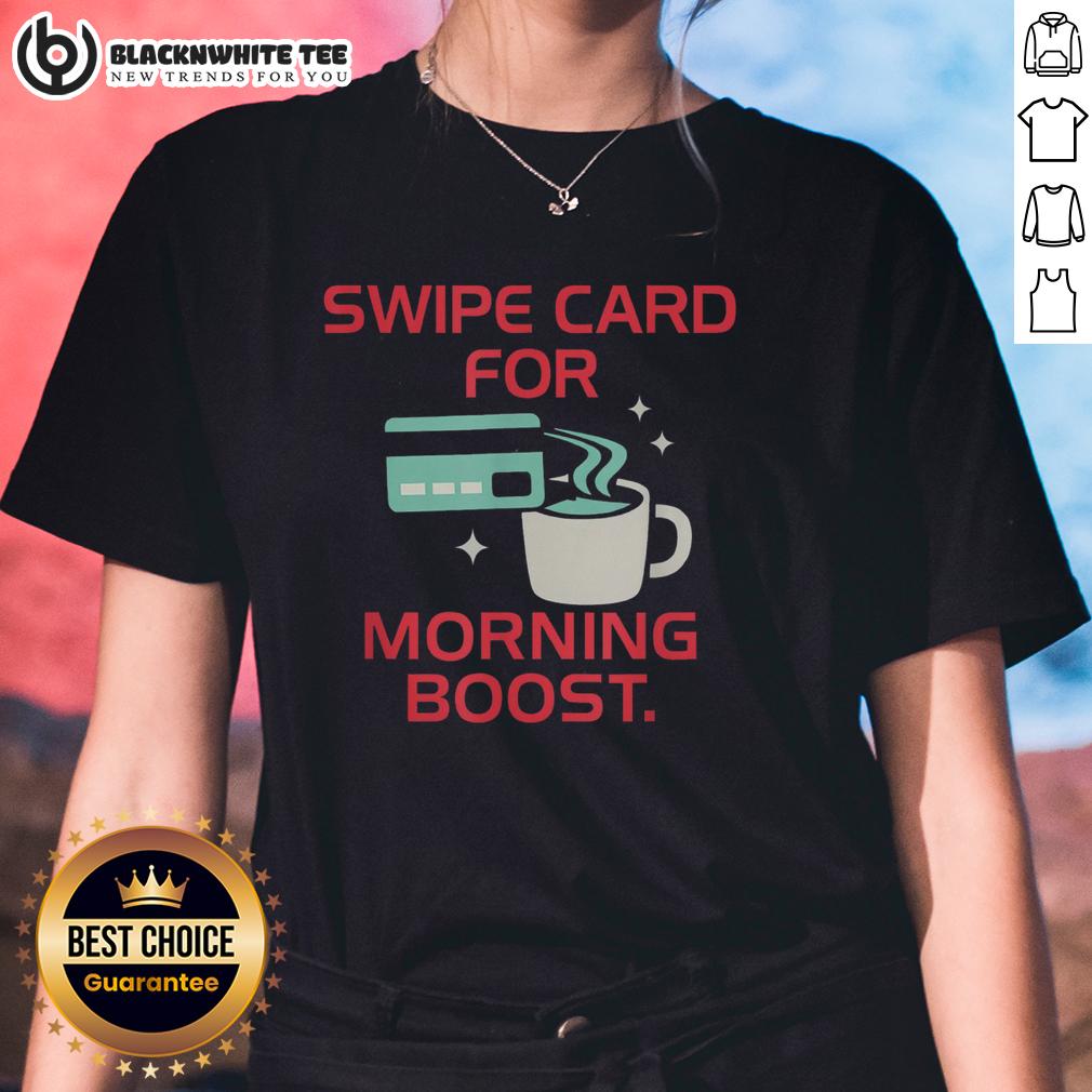 Official Coffee Swipe Card For Morning Boost Caffeine Lover T-Shirt - Image 3