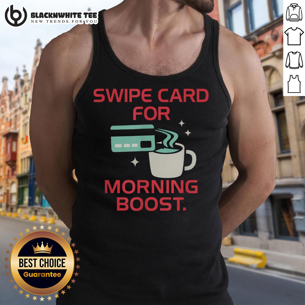 Official Coffee Swipe Card For Morning Boost Caffeine Lover T-Shirt - Image 4