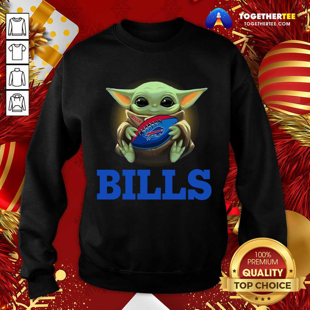 Cute Baby Yoda Hug Buffalo Bills Shirt - Image 4