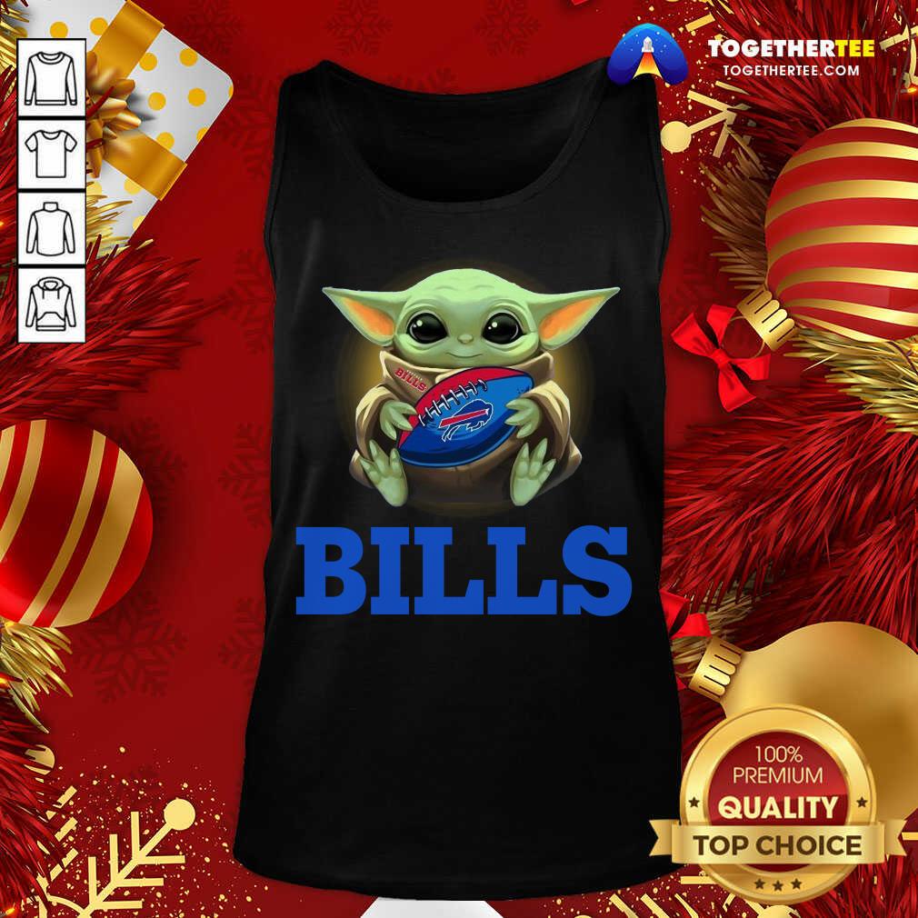 Cute Baby Yoda Hug Buffalo Bills Shirt - Image 3