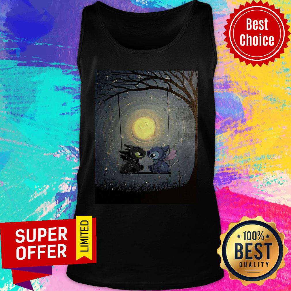 Nice Stitch And Toothless Talking To The Moon Shirt - Image 5