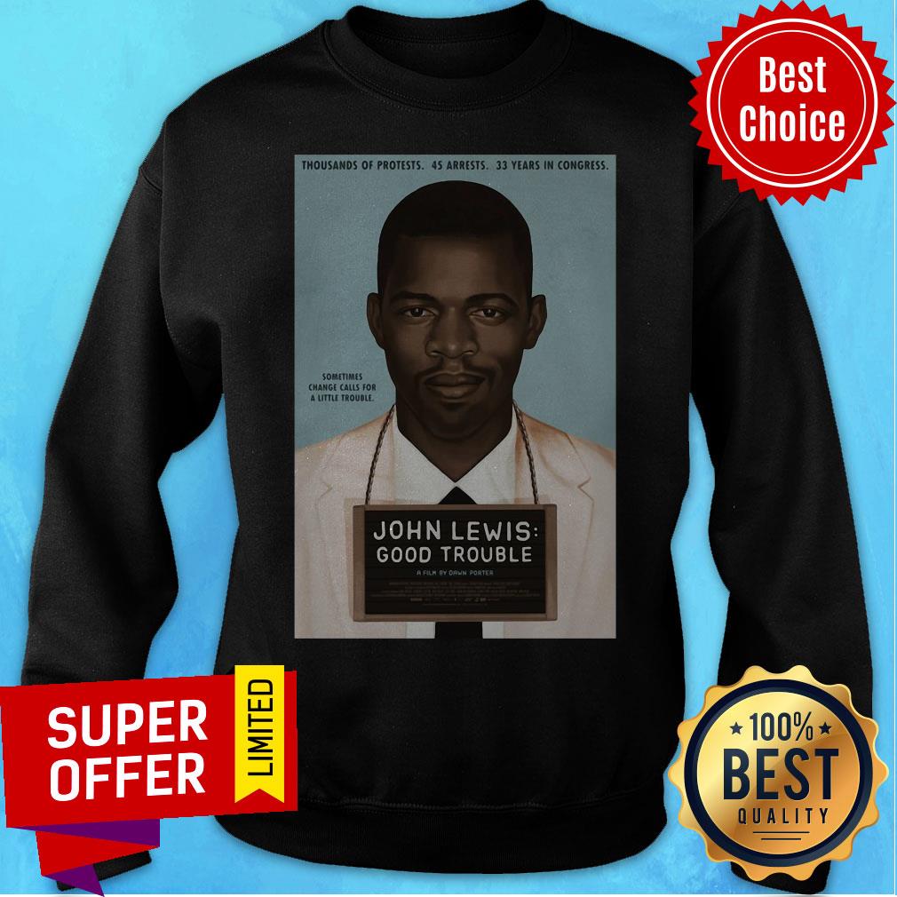 Funny John Lewis Good Trouble Shirt - Image 2