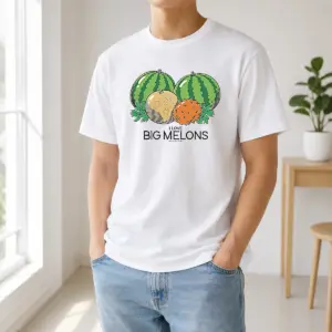 Hot Watermelon Cantaloupe Kiwano Fruit I Love Big Melons Threadheads Studios Shirt