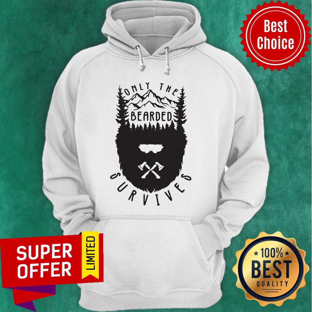 Nice Only The Bearded Survives Shirt - Image 3
