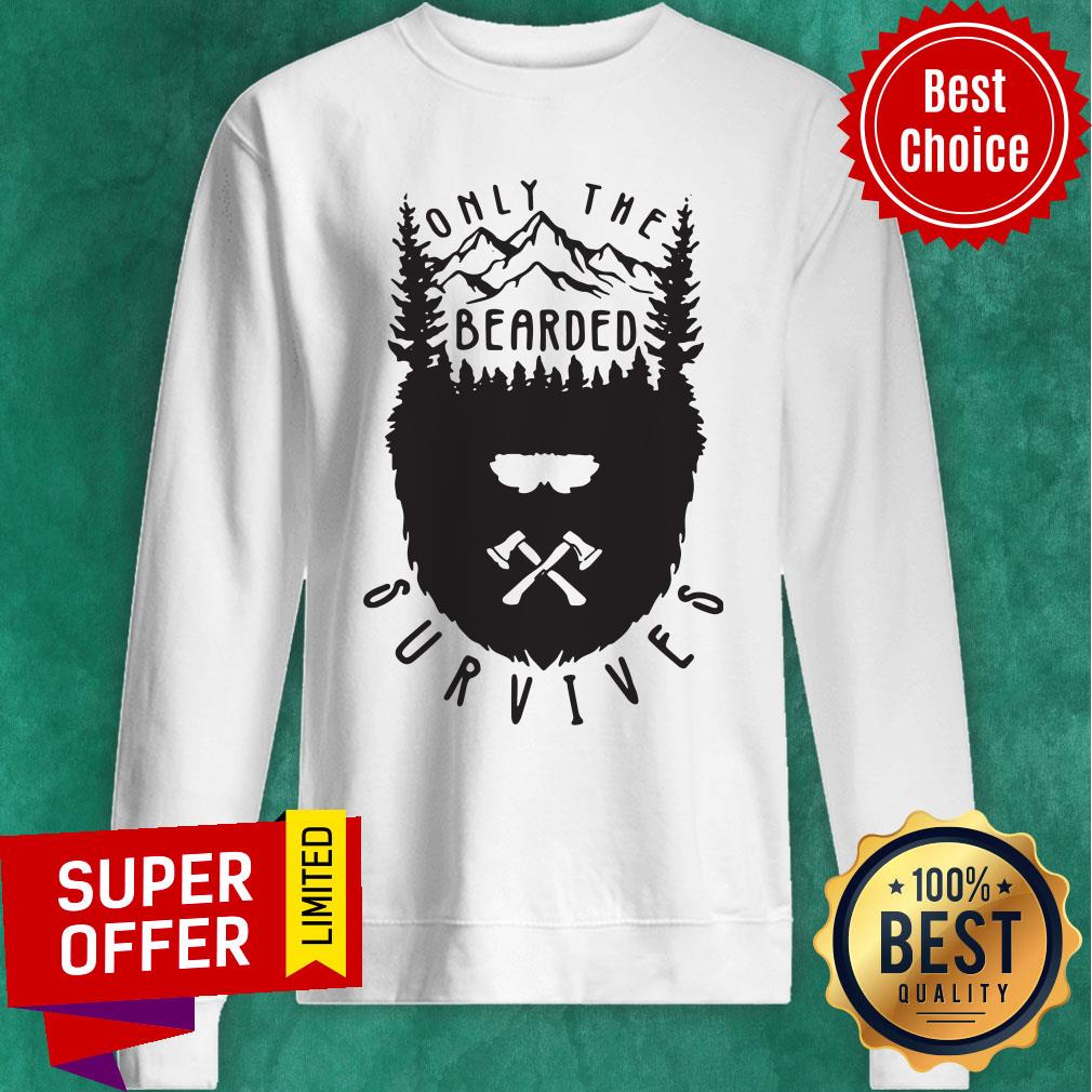 Nice Only The Bearded Survives Shirt - Image 2