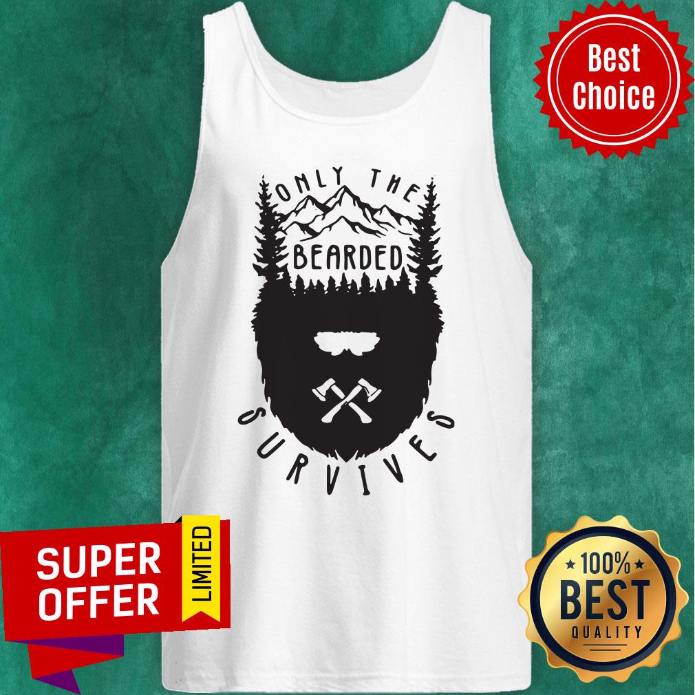 Nice Only The Bearded Survives Shirt - Image 5