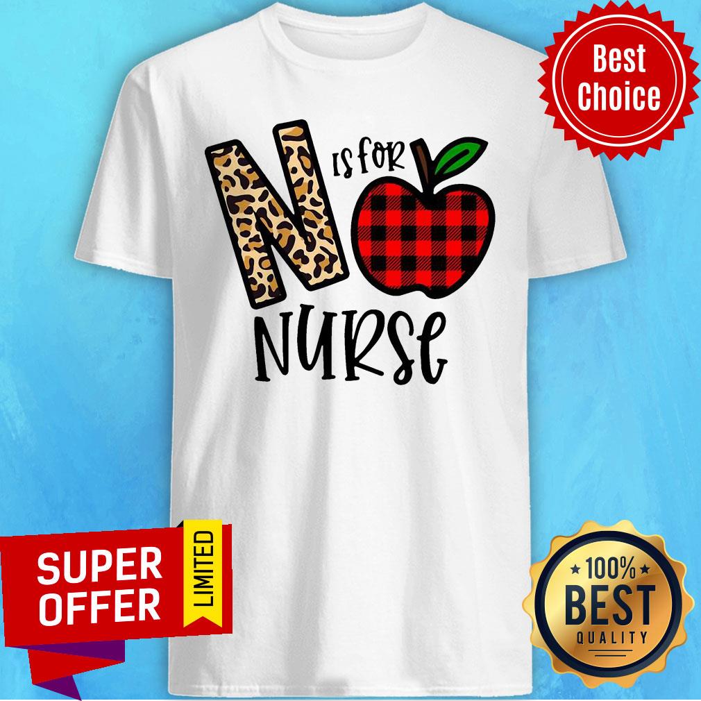 Premium N Leopard Is For Teacher Nurse Apple Shirt