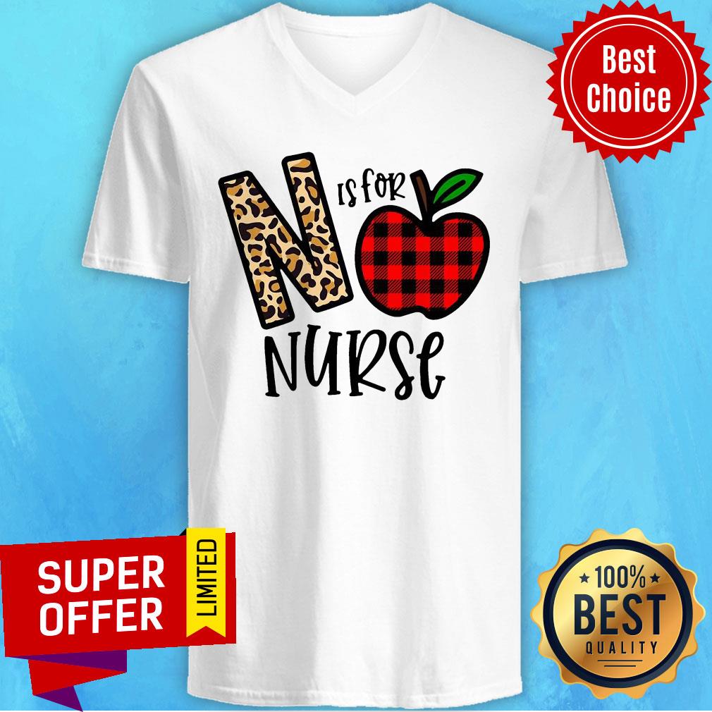 Premium N Leopard Is For Teacher Nurse Apple Shirt - Image 3