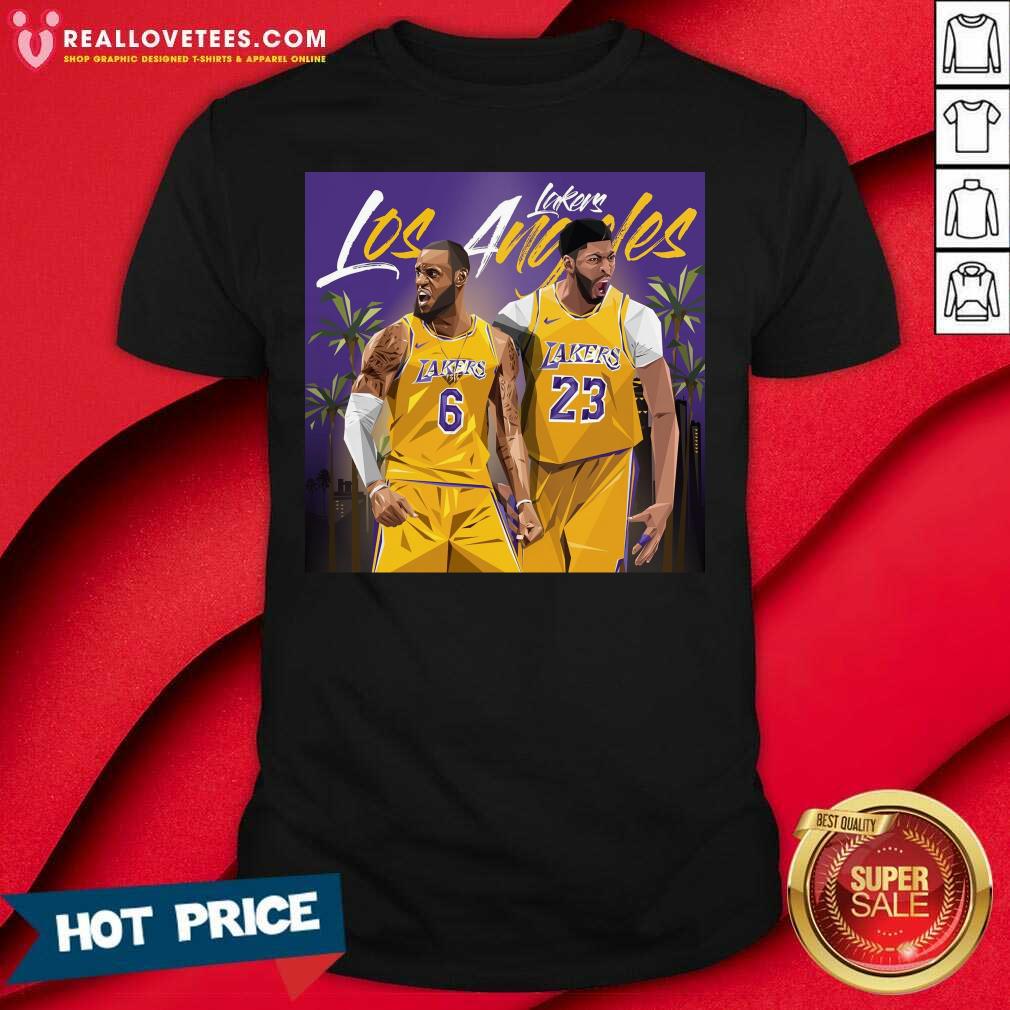 Love Los Angeles Lakers Eddie Jones And Lebron James Shirt
