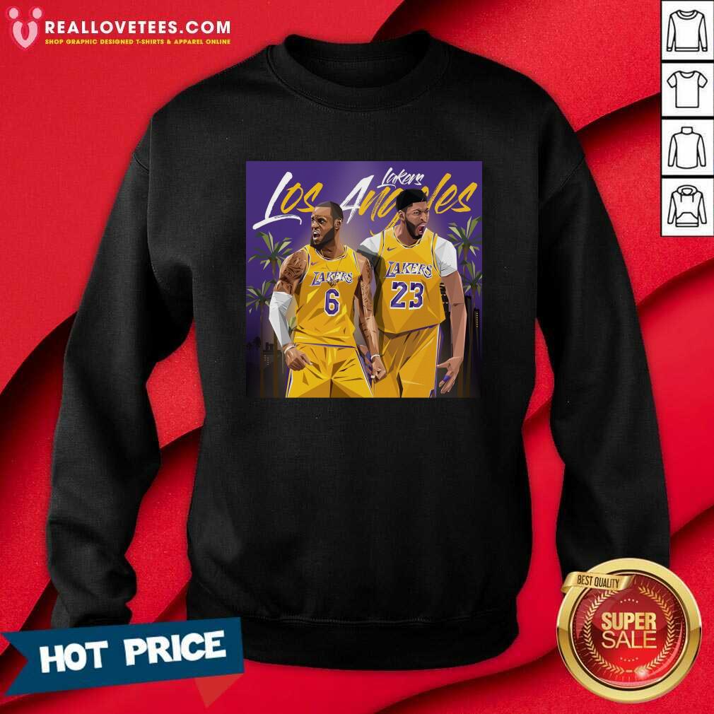Love Los Angeles Lakers Eddie Jones And Lebron James Shirt - Image 3