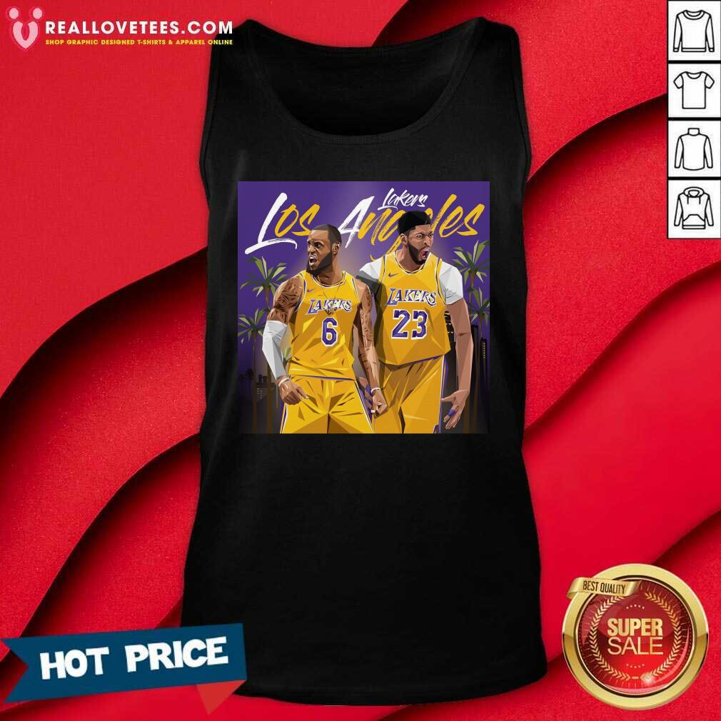 Love Los Angeles Lakers Eddie Jones And Lebron James Shirt - Image 2