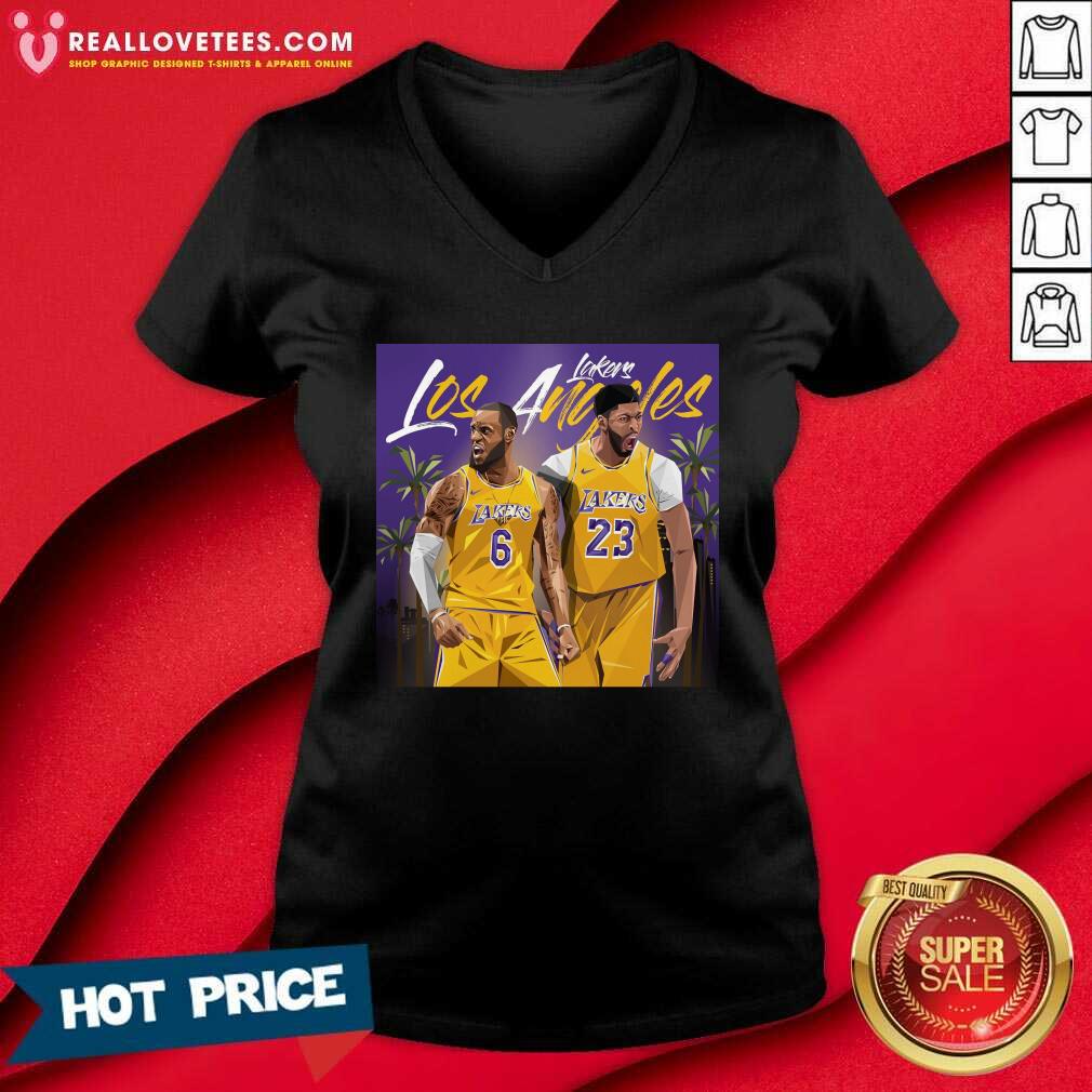 Love Los Angeles Lakers Eddie Jones And Lebron James Shirt - Image 5