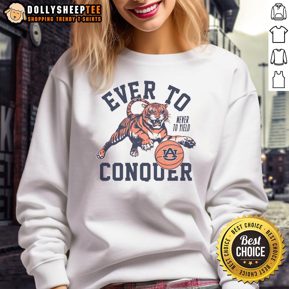 Original Ever To Conquer Auburn Basketball Vintage T-Shirt - Image 5
