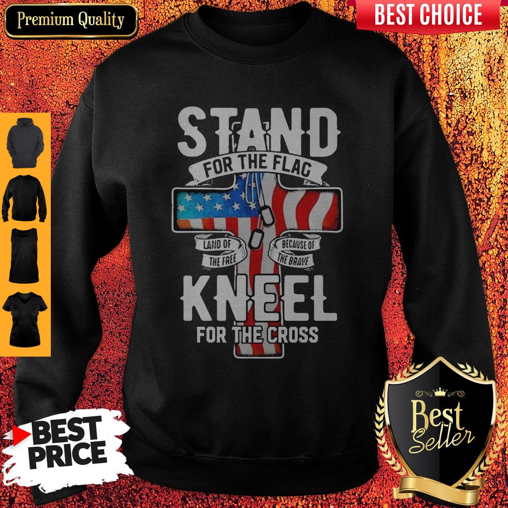 Awesome Independence Day Stand For The Flac Kneel For The Cross Shirt - Image 3