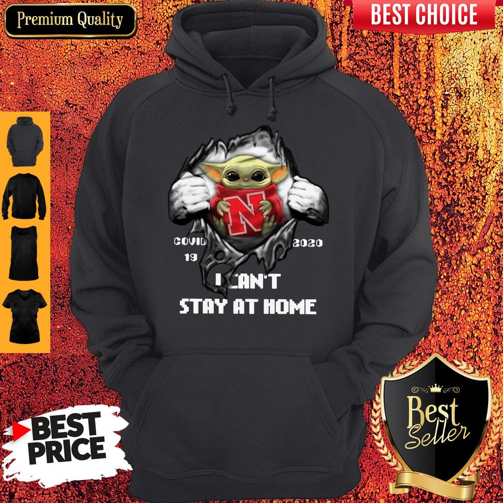 Blood Inside Me Baby Yoda Nebraska Cornhuskers Covid 19 2020 I Can’t Stay At Home Shirt - Image 2