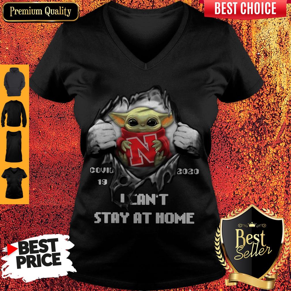 Blood Inside Me Baby Yoda Nebraska Cornhuskers Covid 19 2020 I Can’t Stay At Home Shirt - Image 5
