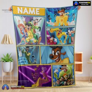 Official Disney A Goofy Movie Max Goof & Powerline Blanket Fleece Customized Blanket