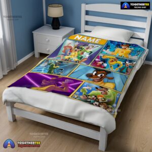 Alternative view of Official Disney A Goofy Movie Max Goof & Powerline Blanket Fleece Customized Blanket