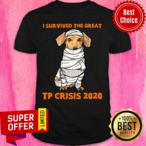 Dachshund Mummies Body I Survived The Great TP Crisis 2020 Shirt