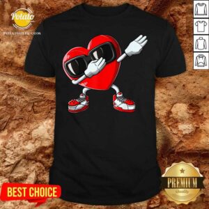 Funny Valentines Day Dabbing Heart Shirt