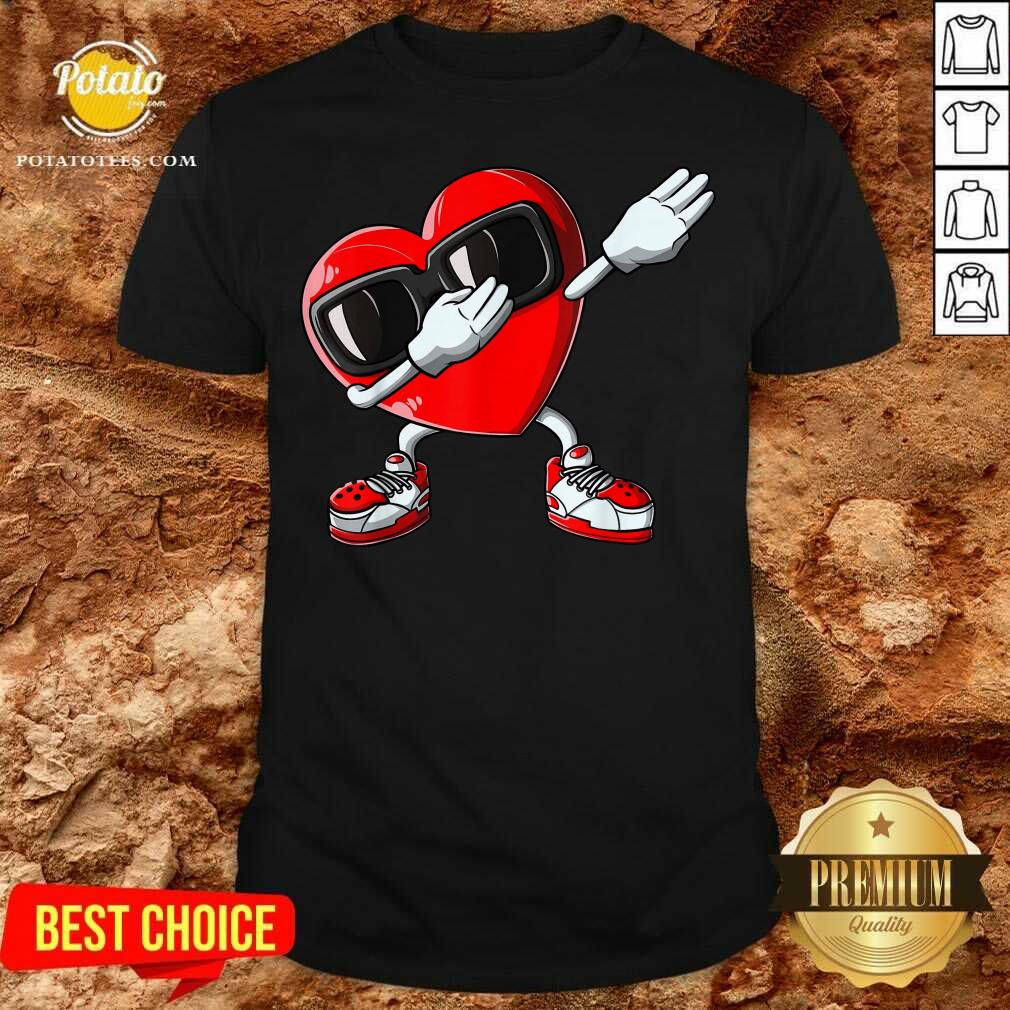 Funny Valentines Day Dabbing Heart Shirt