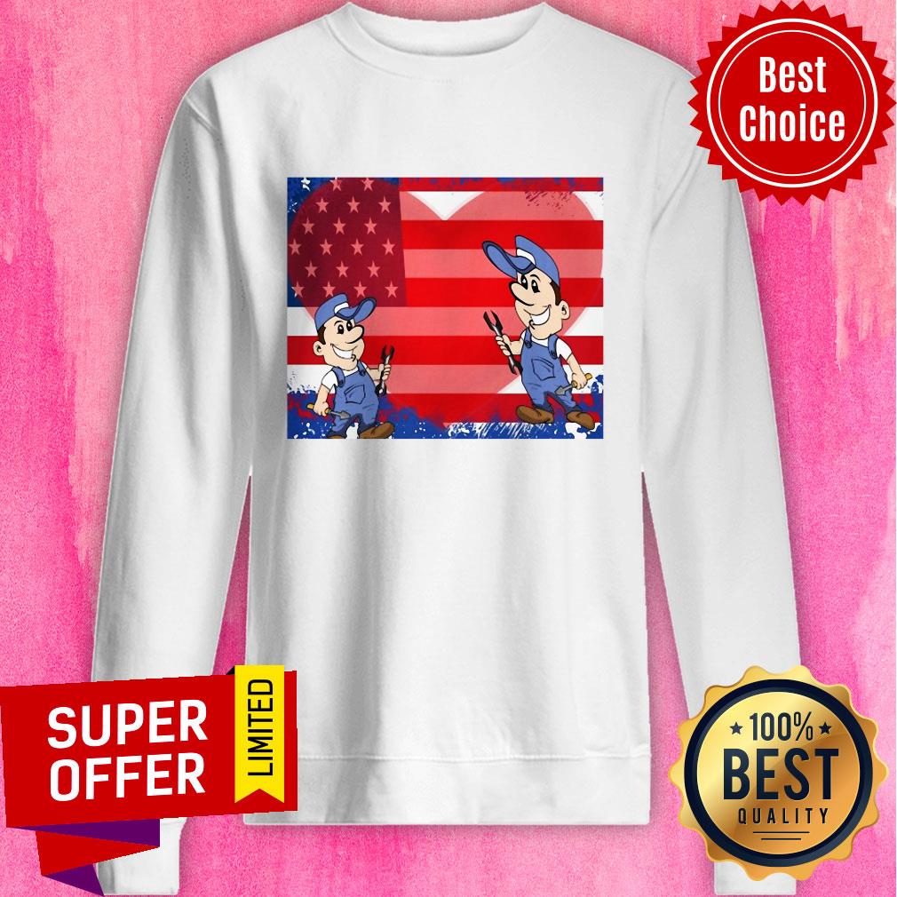 Top Fix Your Heart America Flag Shirt - Image 2