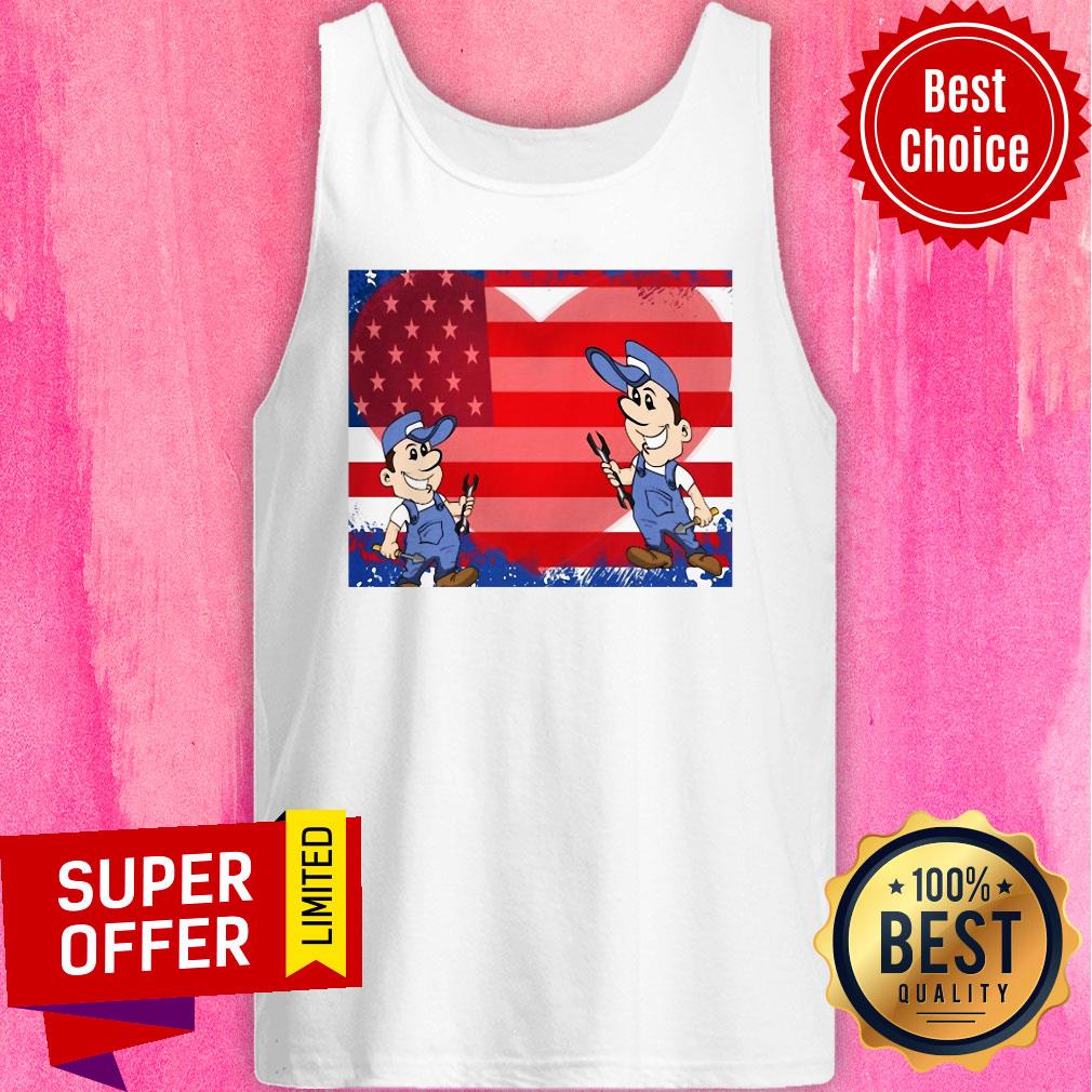Top Fix Your Heart America Flag Shirt - Image 5