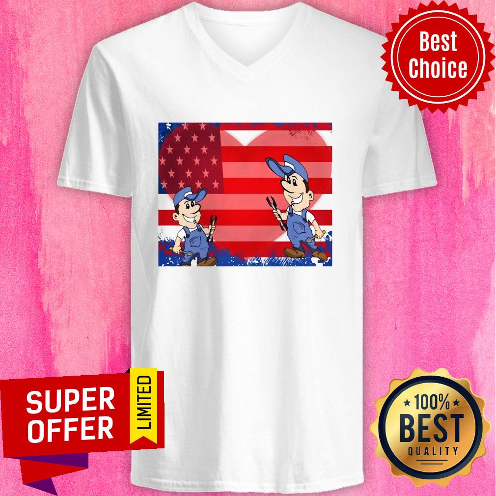 Top Fix Your Heart America Flag Shirt - Image 4