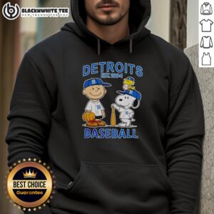 Alternative view of Original Snoopy And Charlie Brown X Detroit Tigers Baseball Est 1894 T-Shirt