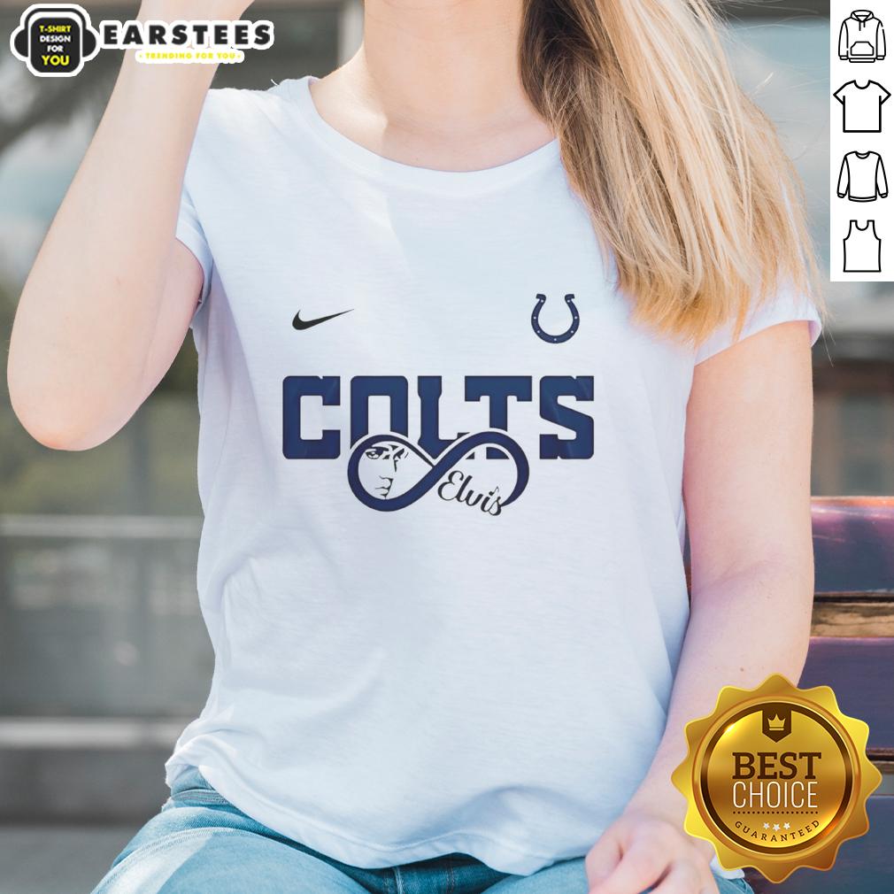 Premium Indianapolis Colts NFL Elvis Presley Loves You Fan T-Shirt - Image 3