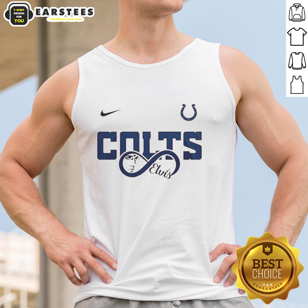 Premium Indianapolis Colts NFL Elvis Presley Loves You Fan T-Shirt - Image 4