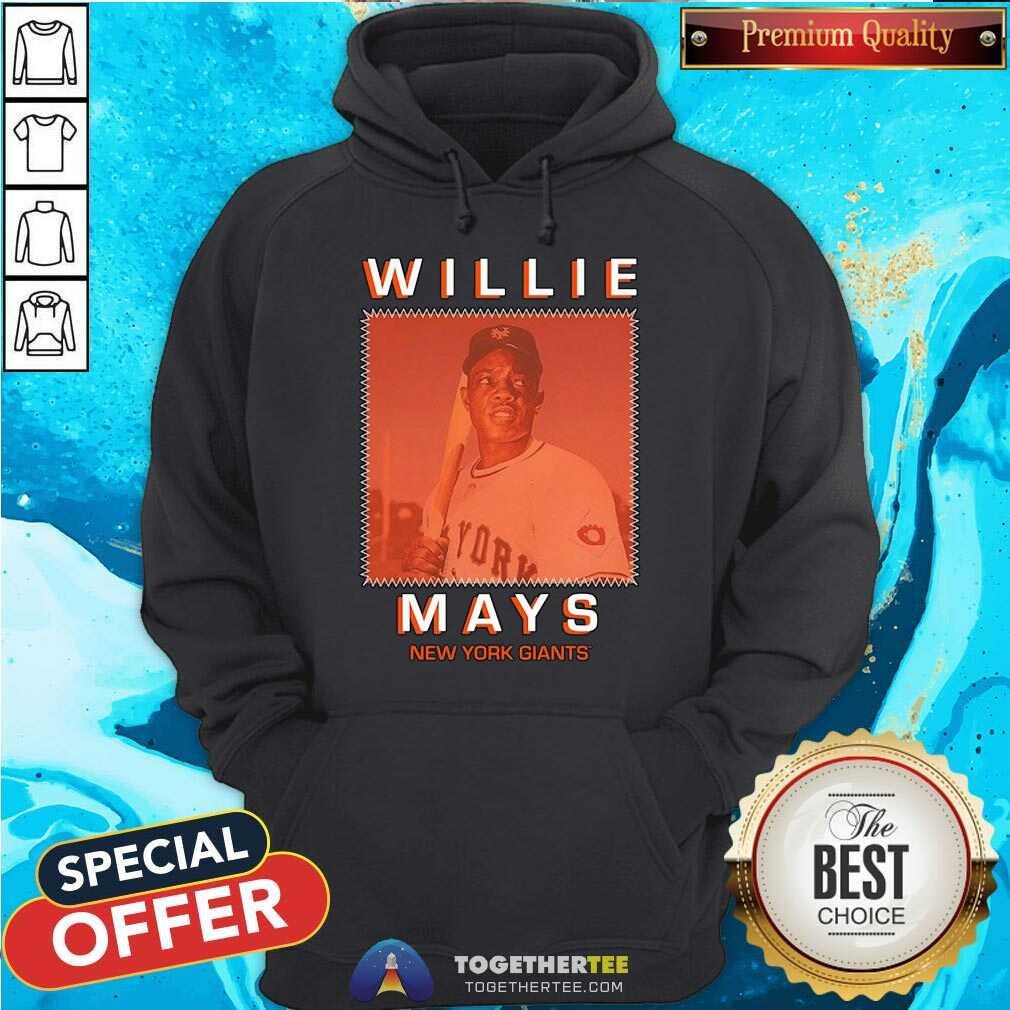 Great Willie Mays Black New York Giants Cooperstown T-Shirt - Image 2