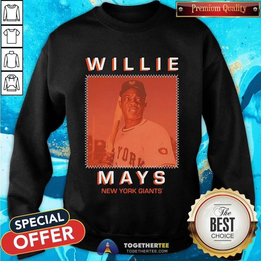 Great Willie Mays Black New York Giants Cooperstown T-Shirt - Image 5