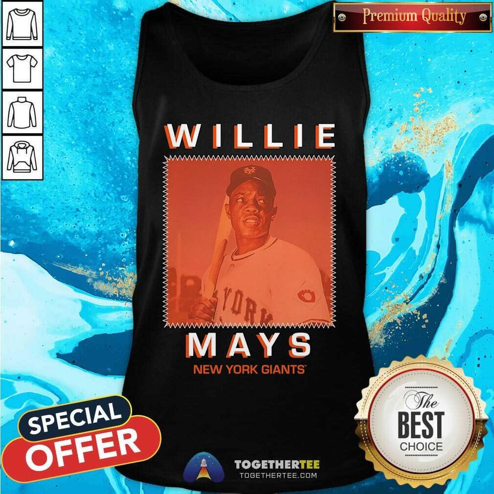 Great Willie Mays Black New York Giants Cooperstown T-Shirt - Image 4