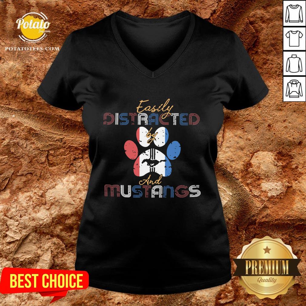 Funny Easily Distracted And Mustangs Shirt - Image 2
