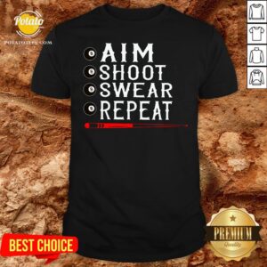 Good Aim Shoot Swear Repeat Billiards Christmas Shirt