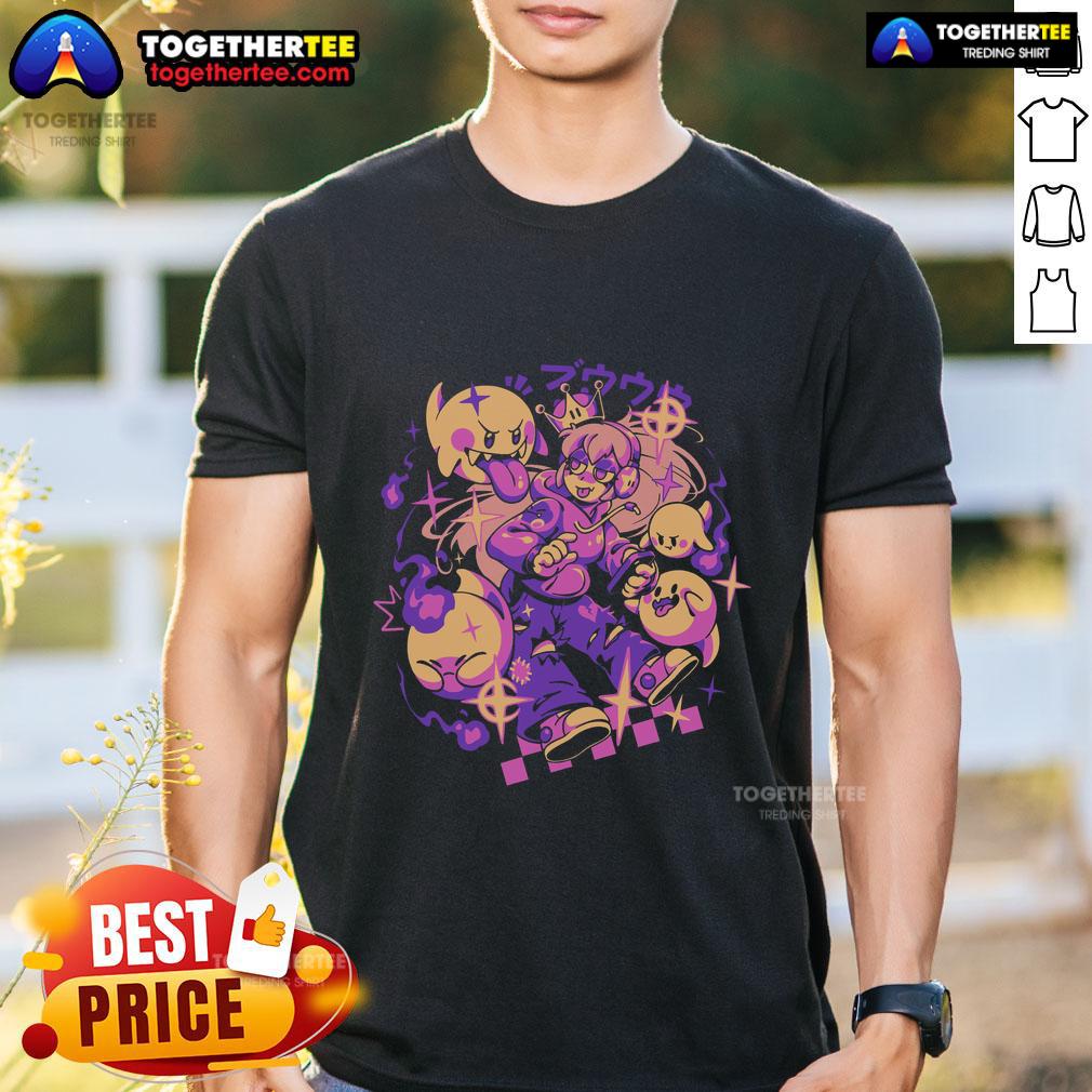Hot Ghost Princess Gamer Boo Retro Anime Vaporwave Gamer T-Shirt