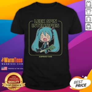 Cute Leek Spin Intensifies Surprised Chibi Miku T-Shirt