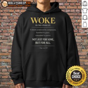 Alternative view of Good Pope Leo XIV Woke Is No Insult Not Just For Some But For All T-Shirt