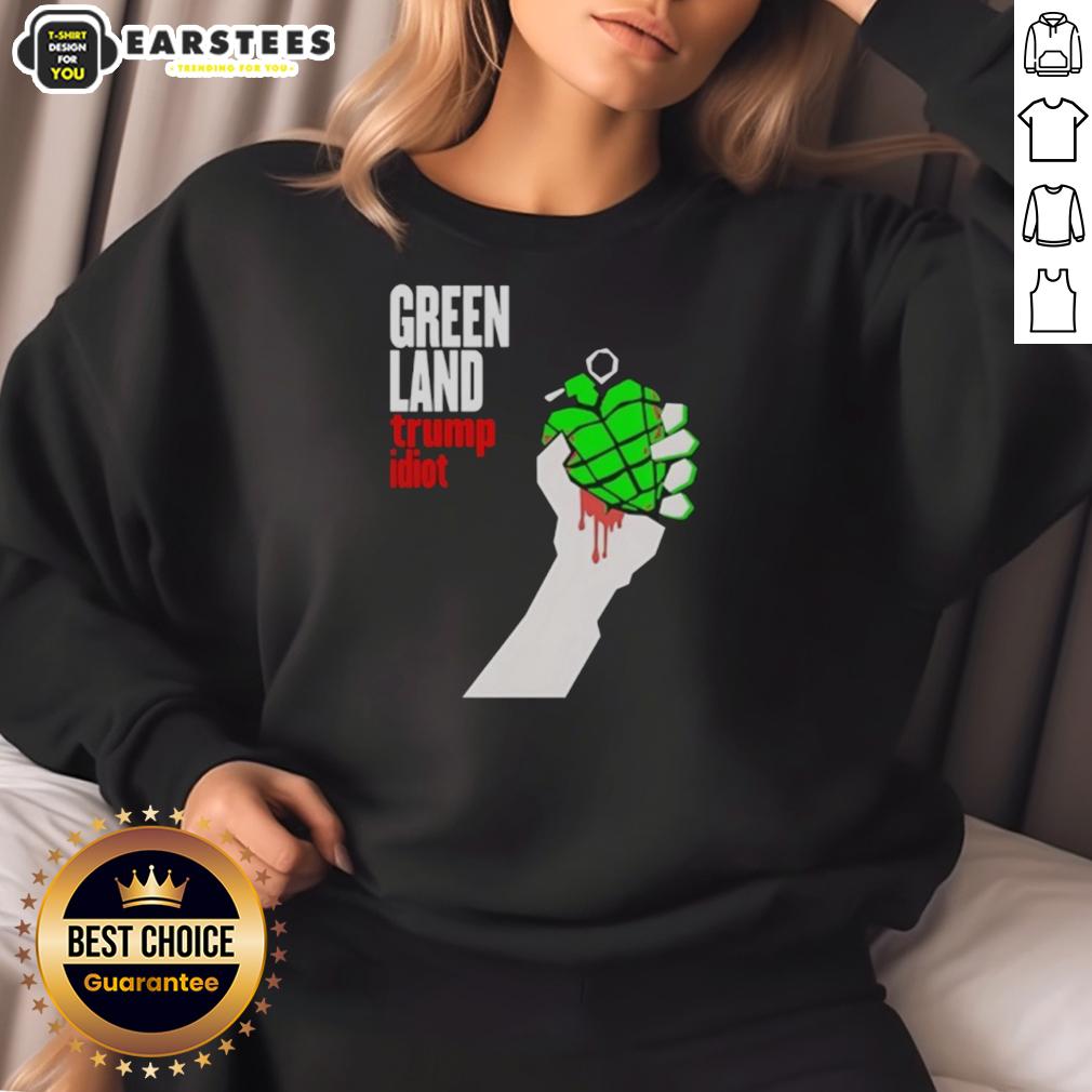 Premium Greenland Green Day Parody Trump Idiot T-Shirt - Image 4