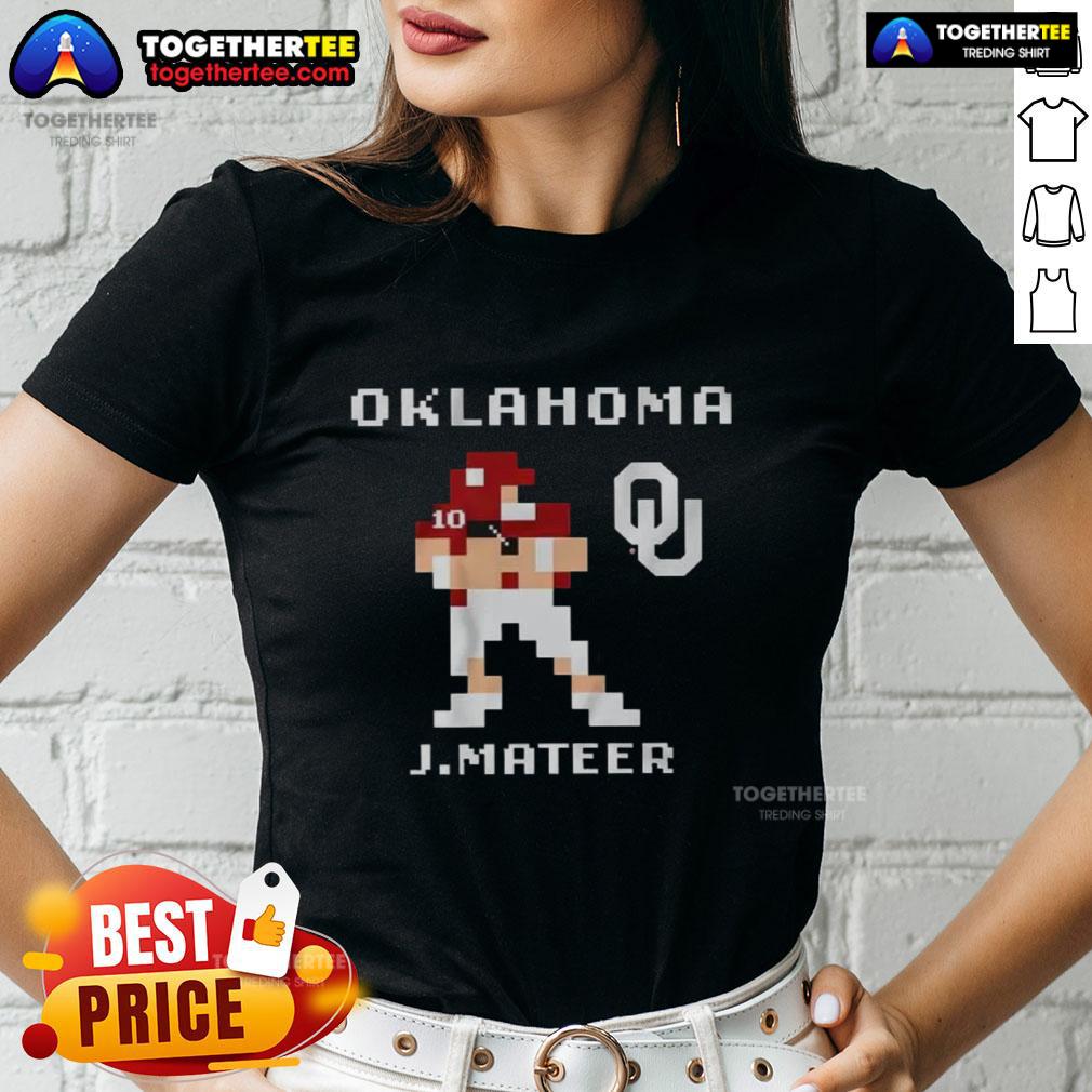 Pretty Oklahoma Sooners Football John Mateer Retro Baller T-Shirt - Image 3